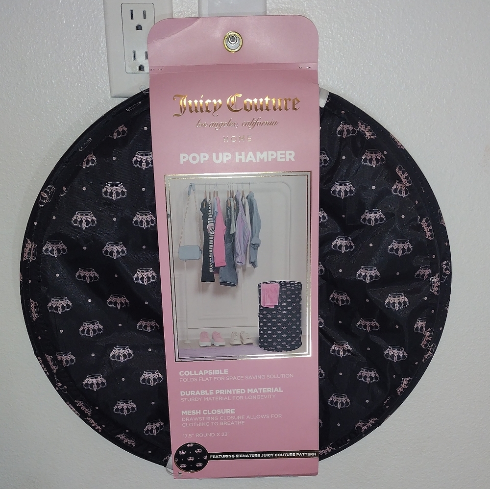 JUICY COUTURE POP UP HAMPER JUICY COUTURE LAUNDRY DEPOSIT CLOTHING CONTAINER ...